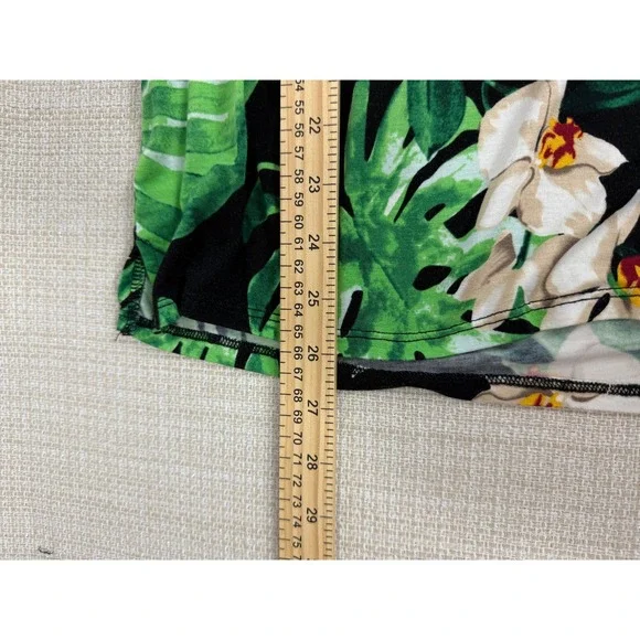 Workshop Republic Clothing Women's Tropical Palm Sleeveless Tank Top Large - Picture 6 of 7